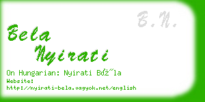 bela nyirati business card